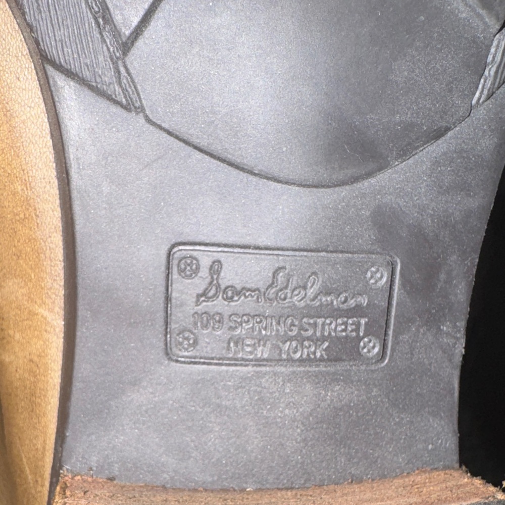 Sam Edelman —Classic Tall Leather Riding Boots in Olive Brown - Picture 6 of 11